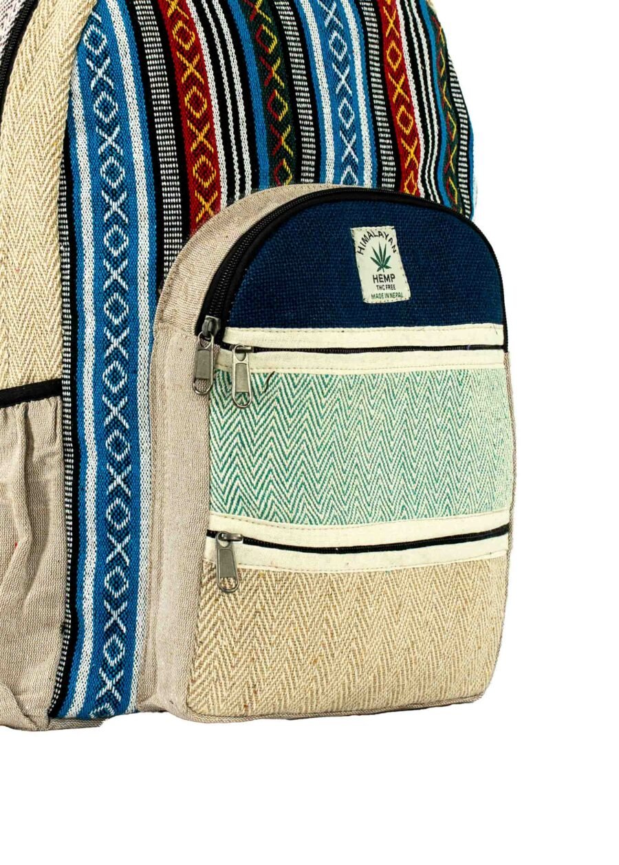 SOSB1006L-BLUE (3) Mochila Nepal franja celeste